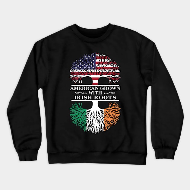 American with Irish roots Crewneck Sweatshirt by Andreeastore  